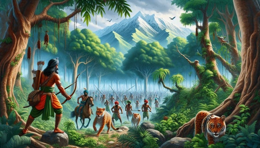 Arjuna at Dvaita Forest